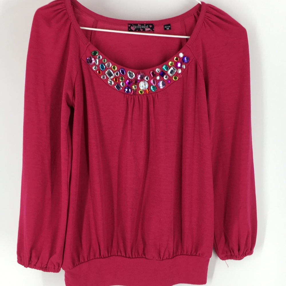 Tempted Girl Bejeweled Top (P2027)
